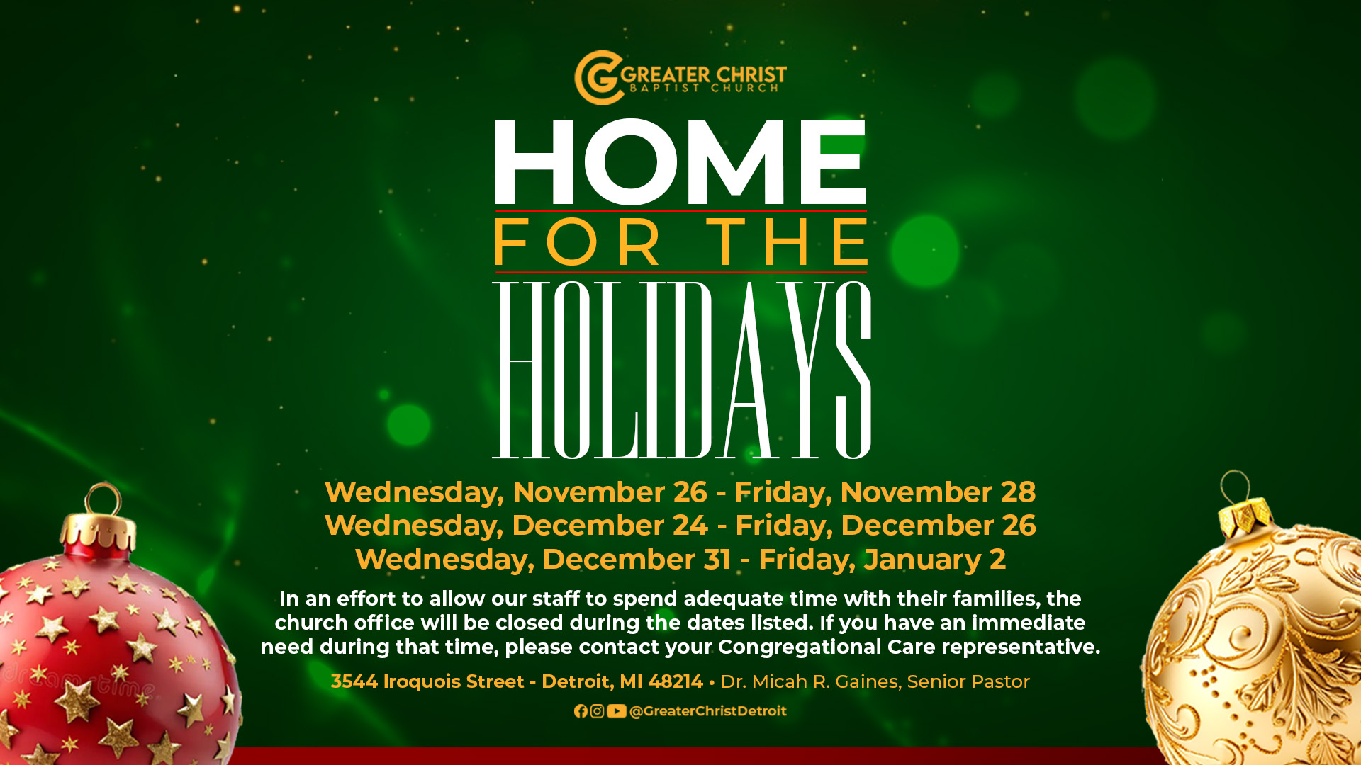 Home for the Holiday